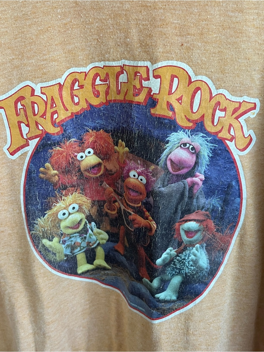 American Apparel Orange Fraggle Rock Graphic Tee